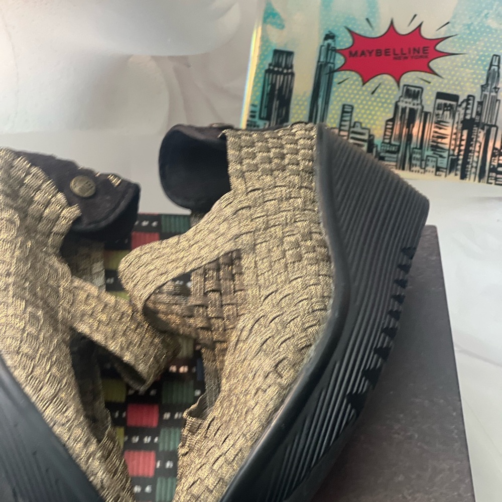 BM BERNIE MEV  Woven Slip-On WEDGE SHOES